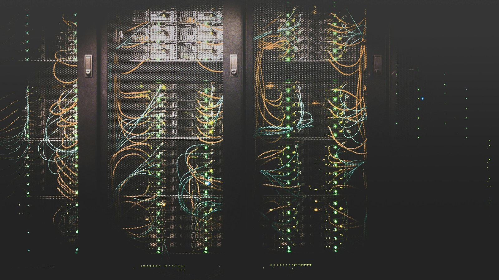 Illuminated server racks in a data center